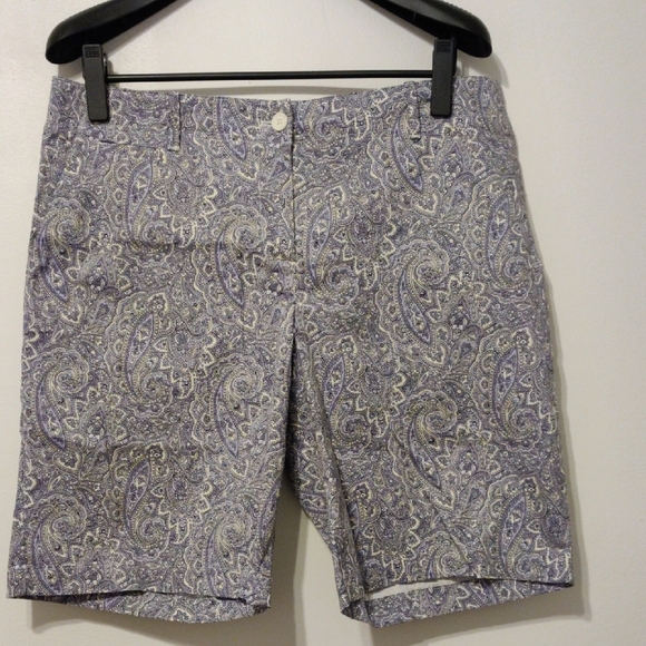 Talbots Pants - Talbots Purple Paisley Women's Shorts